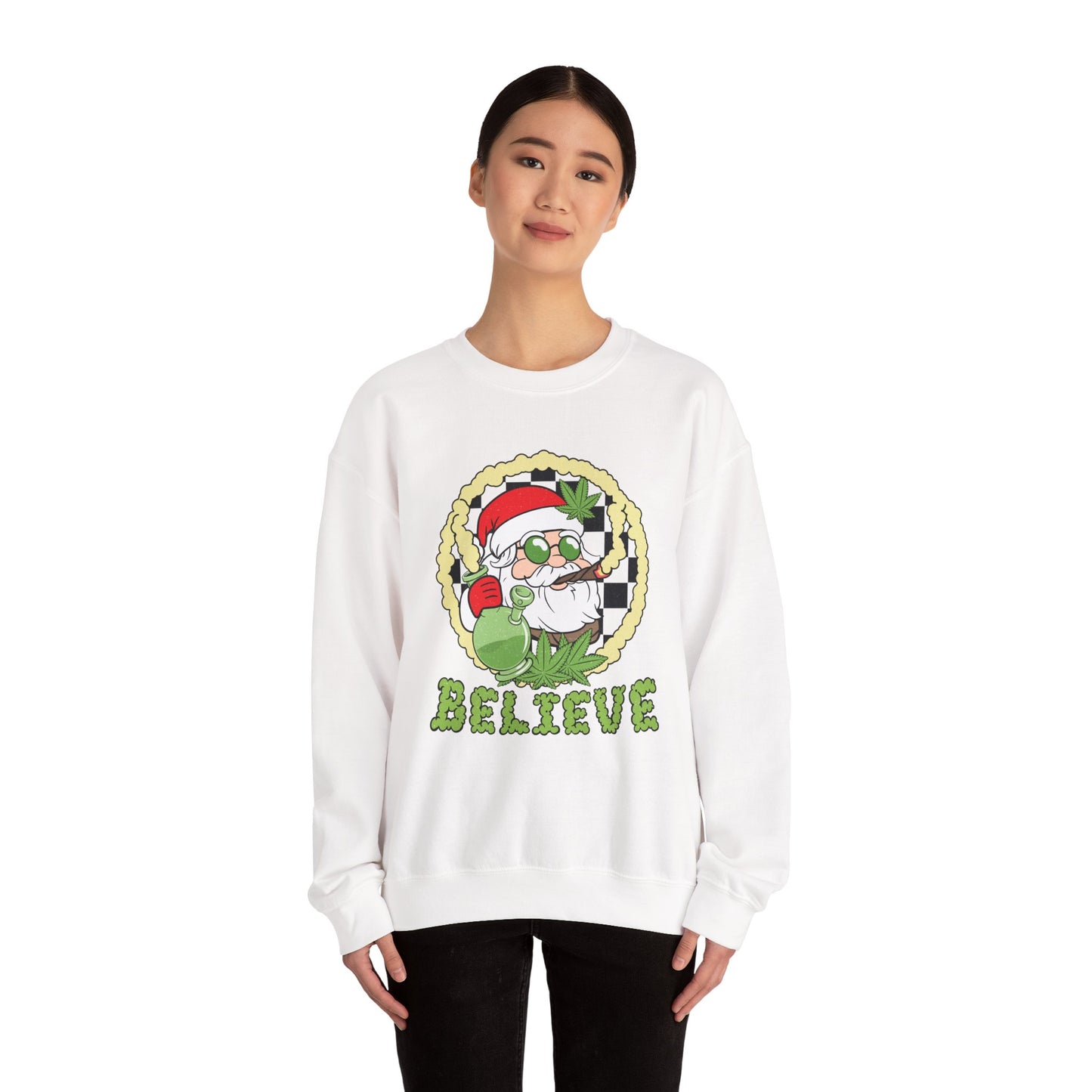 420 Christmas Believe Unisex Heavy Blend™ Crewneck Sweatshirt