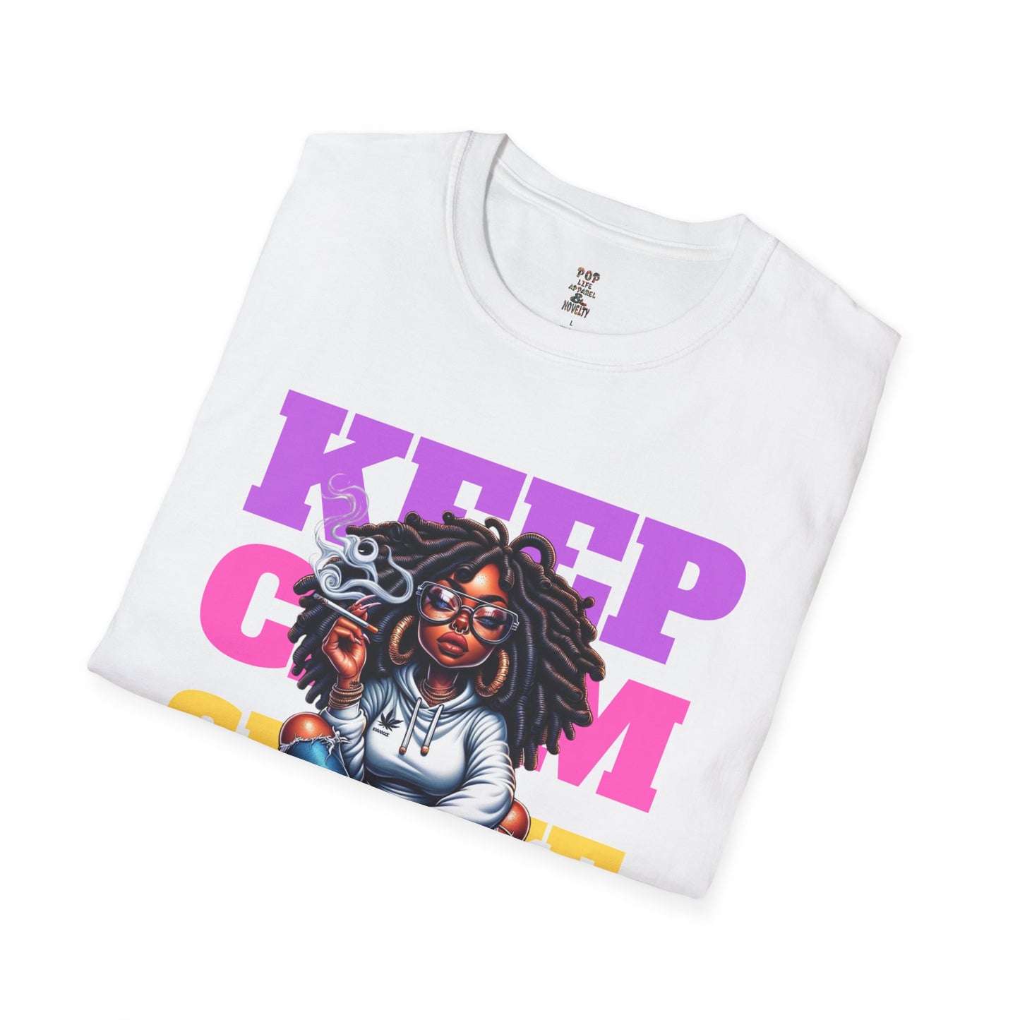 Keep Clam Smoke Weed Softstyle T-Shirt