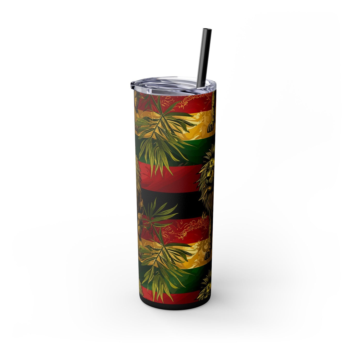 Selassie Lion Tumbler with Straw, 20oz