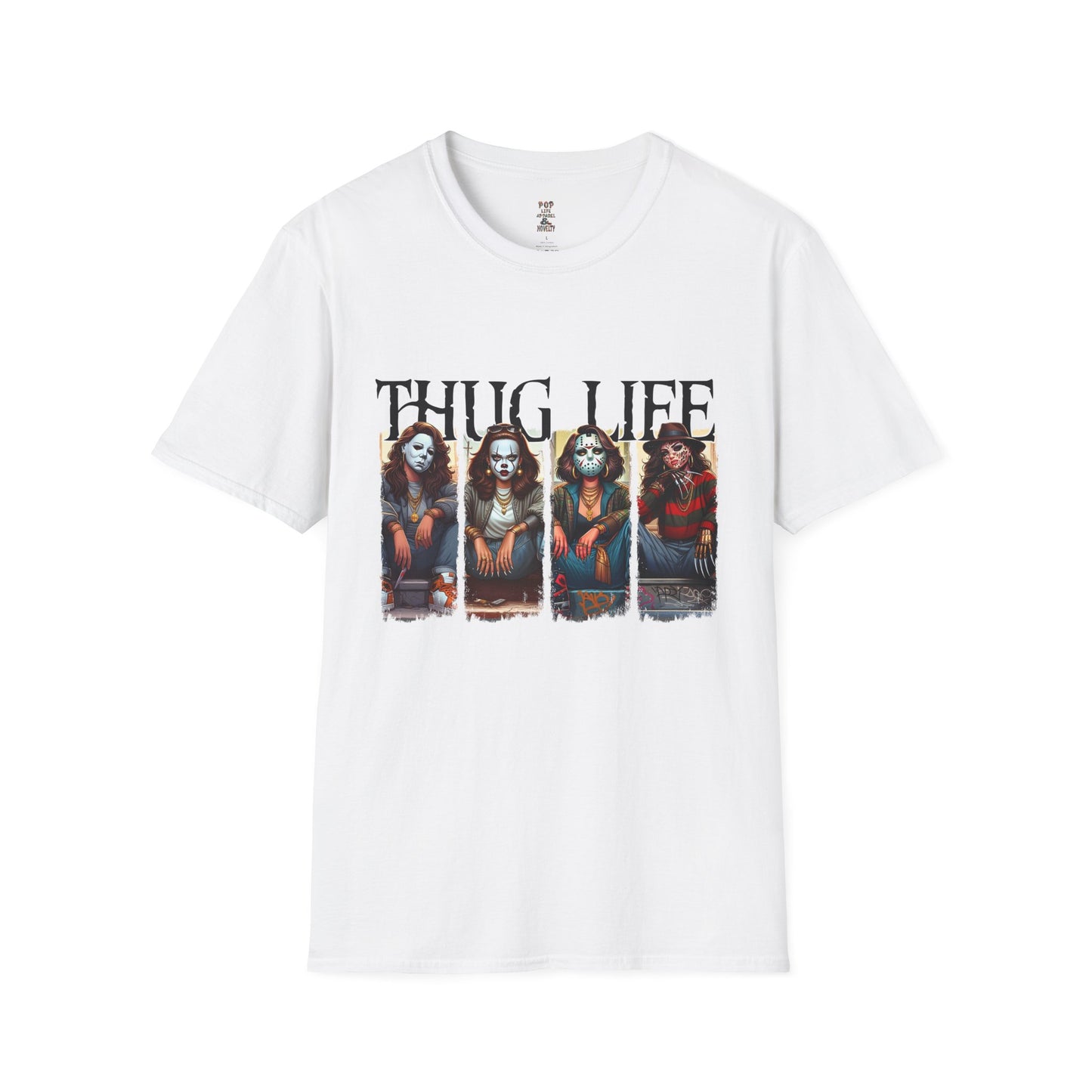 Thug Life Female Horror Characters Unisex Softstyle T-Shirt