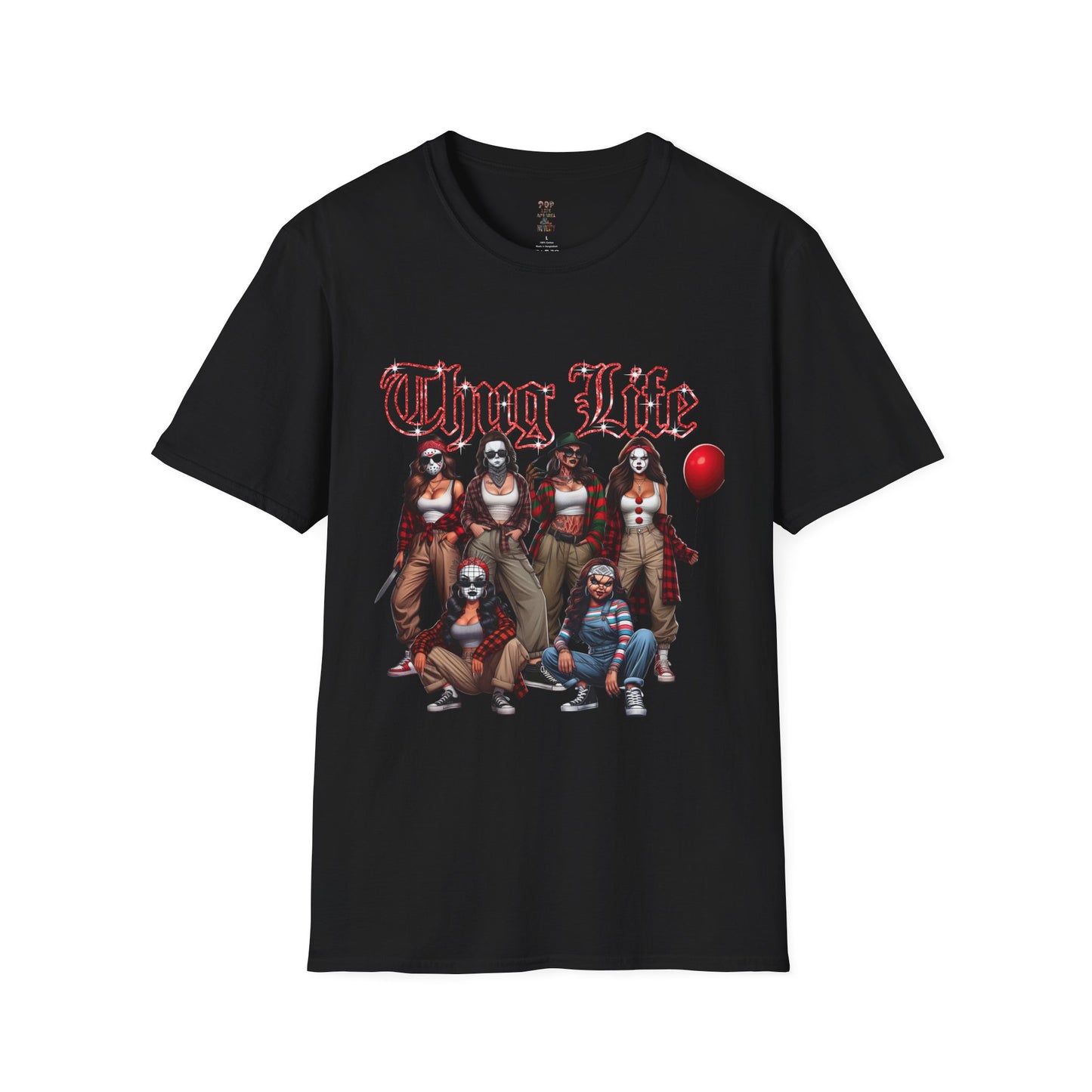 Female Horror Thug Life Unisex Softstyle T-Shirt