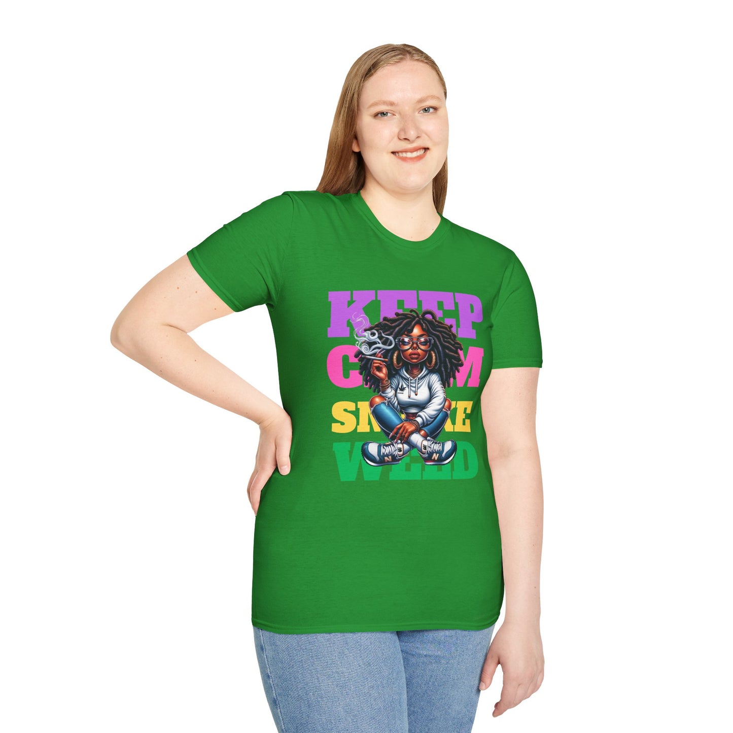 Keep Clam Smoke Weed Softstyle T-Shirt