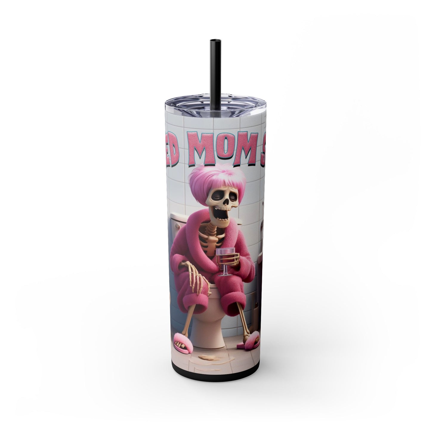 Tired Mom Ish' Tumbler with Straw, 20oz