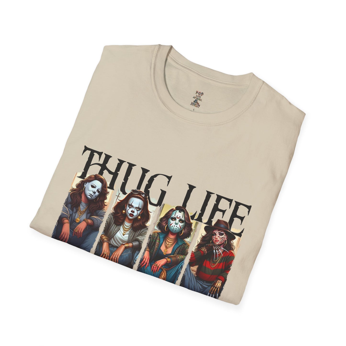 Thug Life Female Horror Characters Unisex Softstyle T-Shirt