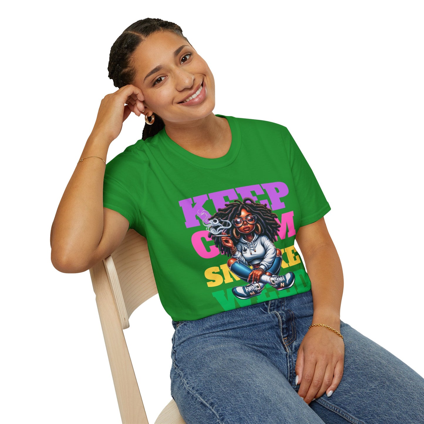 Keep Clam Smoke Weed Softstyle T-Shirt