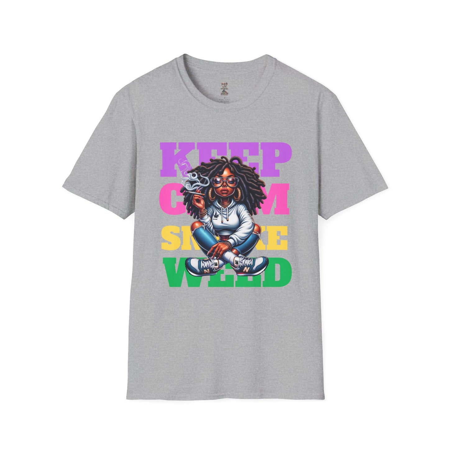 Keep Clam Smoke Weed Softstyle T-Shirt