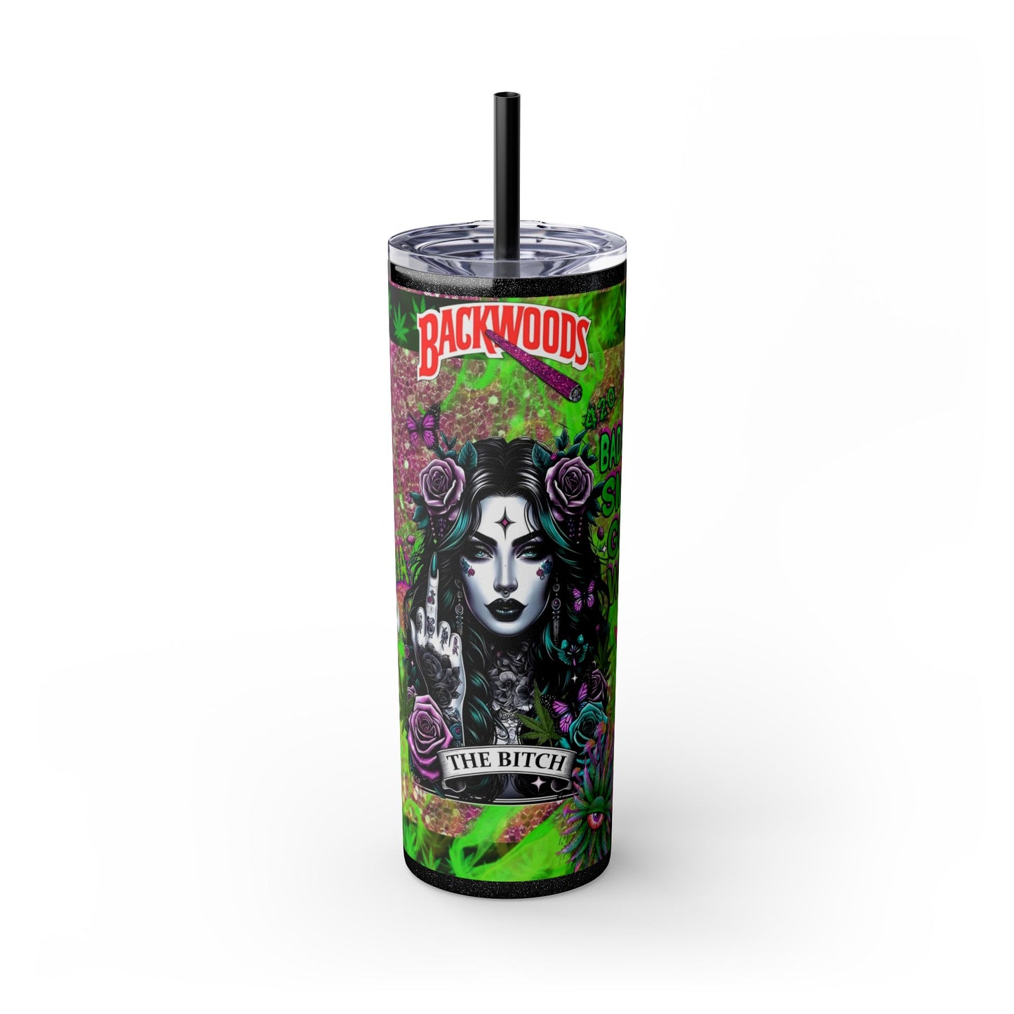 Backwoods "The Bitch" Tumbler with Straw, 20oz