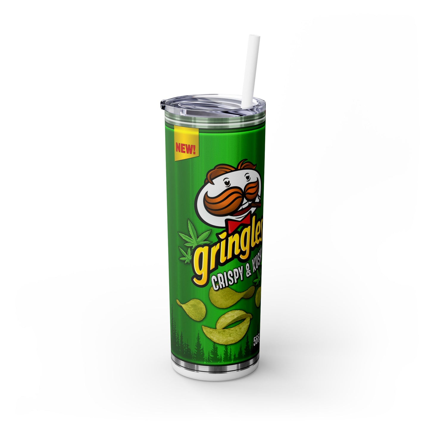 Gringles Chips Tumbler with Straw, 20oz