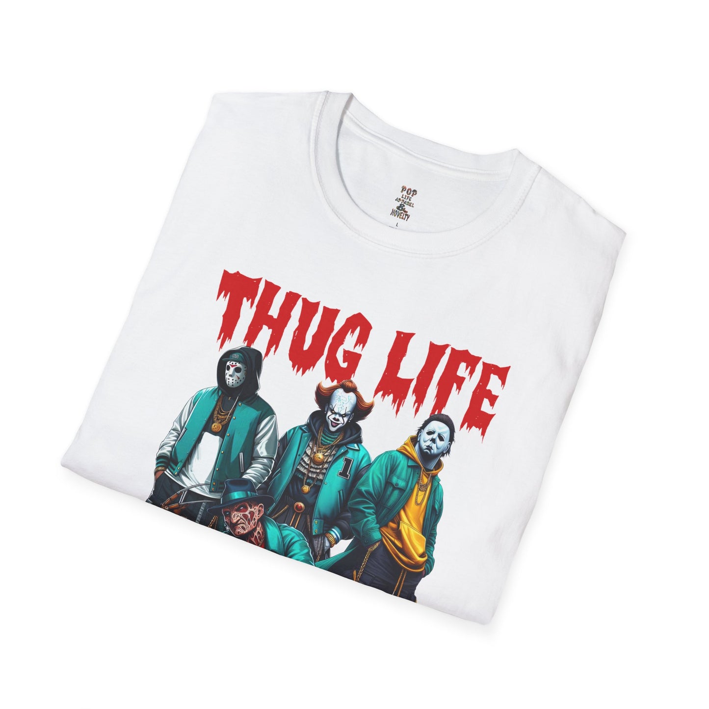 Thug Life Horror Club Pic Unisex Softstyle T-Shirt