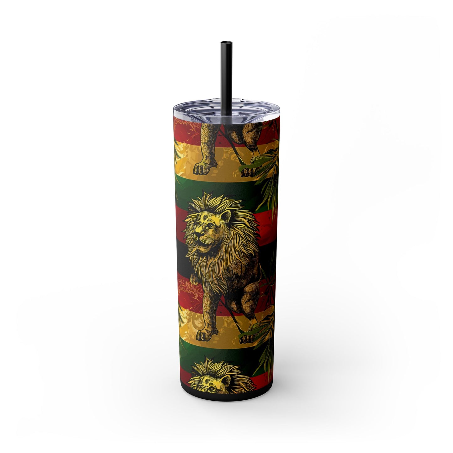 Selassie Lion Tumbler with Straw, 20oz