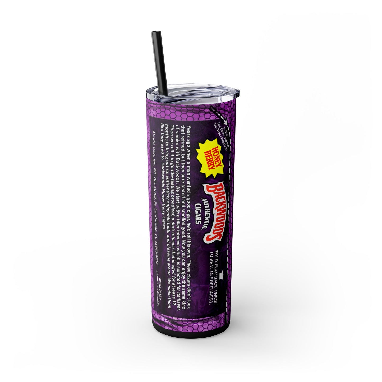 Purple Backwoods Tumbler with Straw, 20oz