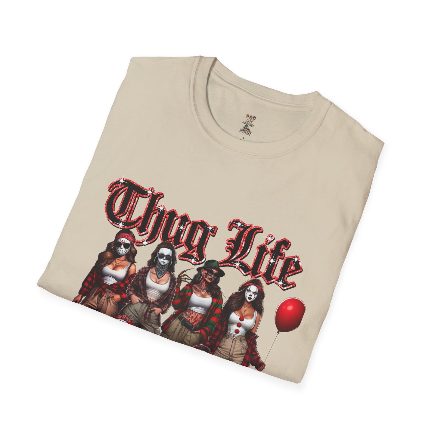 Female Horror Thug Life Unisex Softstyle T-Shirt