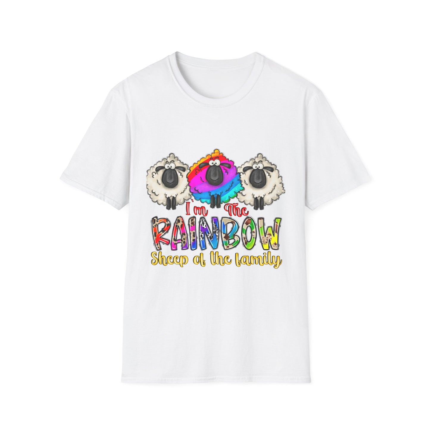 I am the Rainbow Sheep of the Family Softstyle T-Shirt