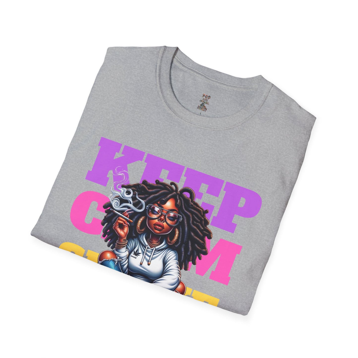 Keep Clam Smoke Weed Softstyle T-Shirt