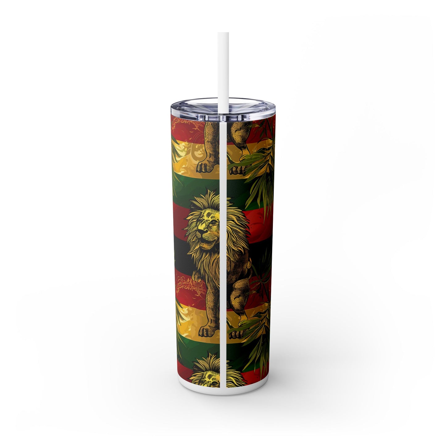 Selassie Lion Tumbler with Straw, 20oz