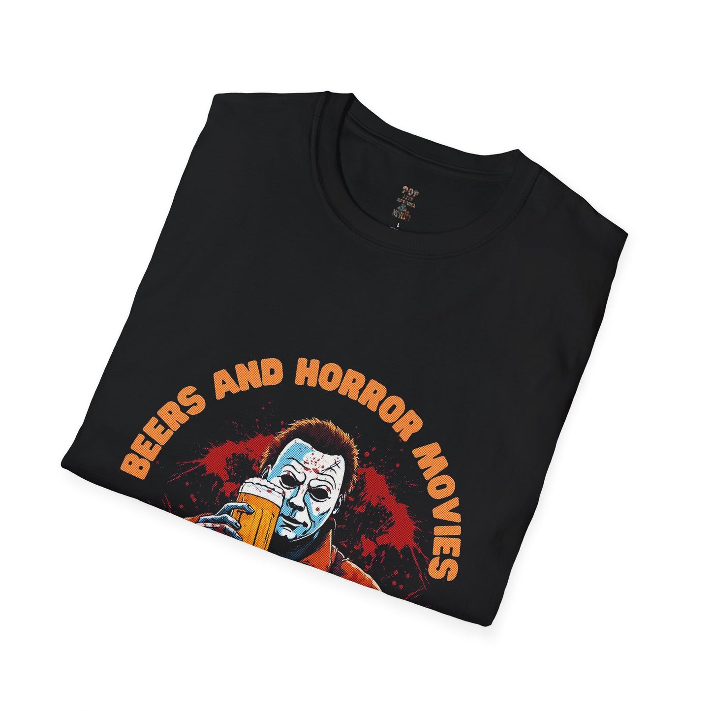 Beers and Horror Movies Unisex Softstyle T-Shirt