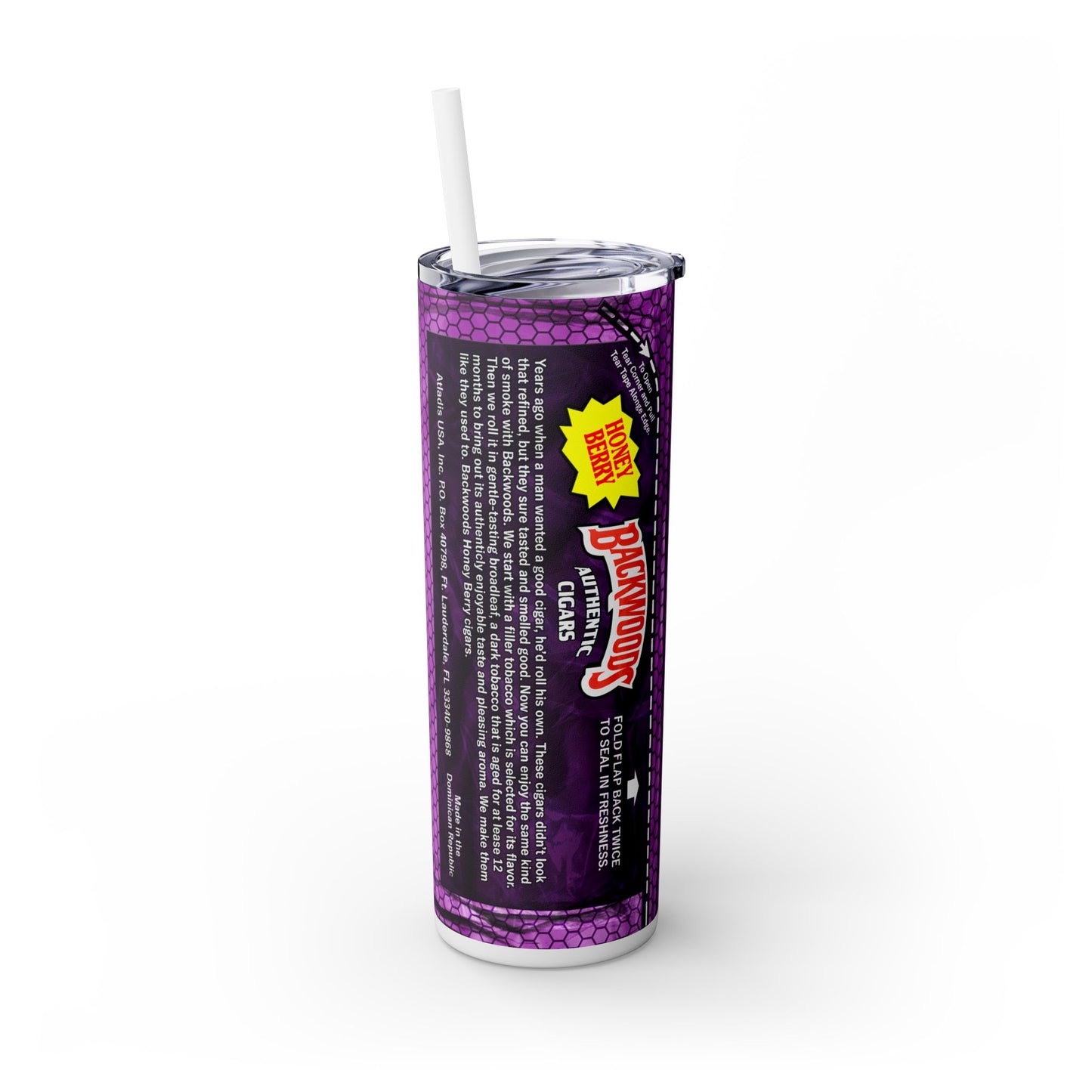 Purple Backwoods Tumbler with Straw, 20oz