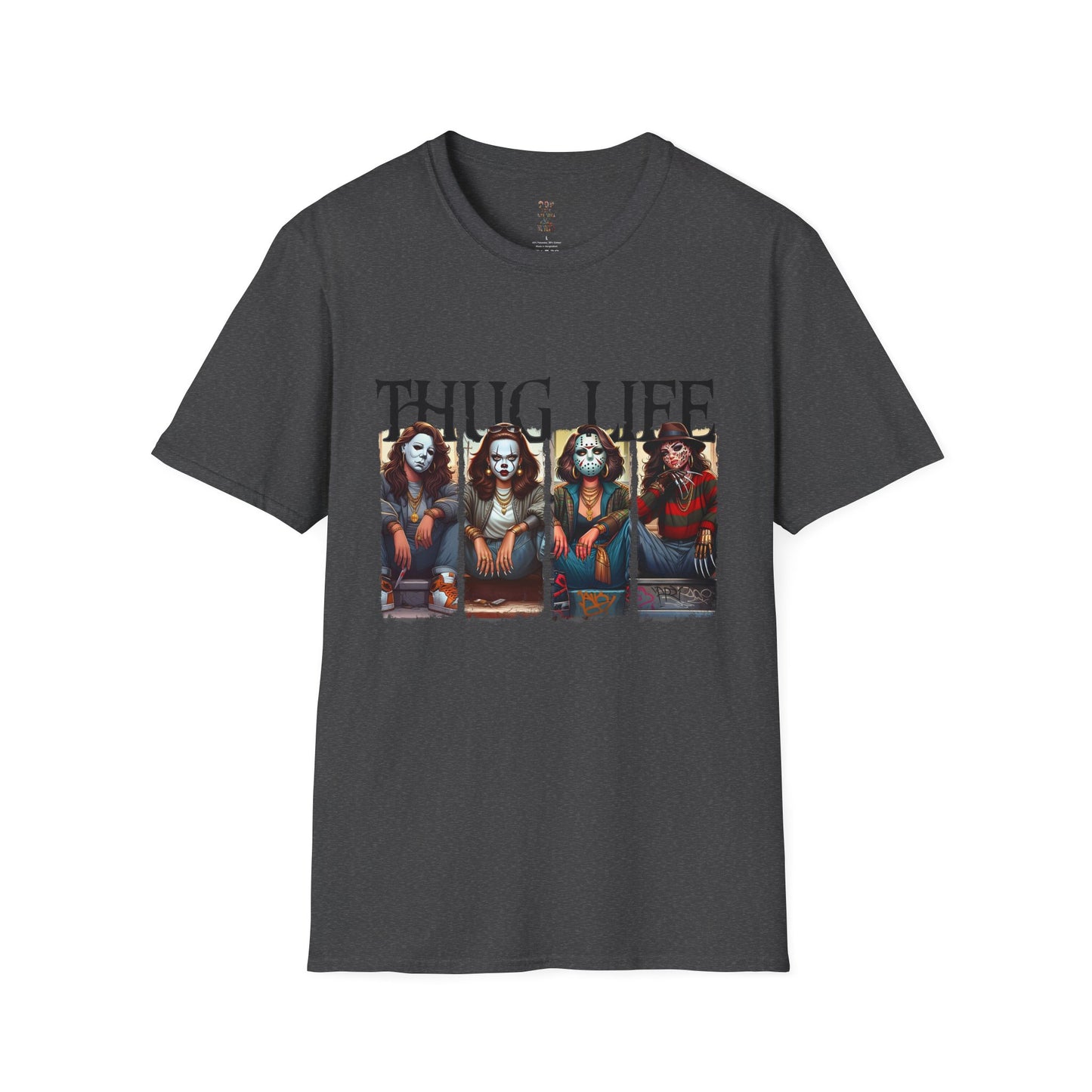 Thug Life Female Horror Characters Unisex Softstyle T-Shirt
