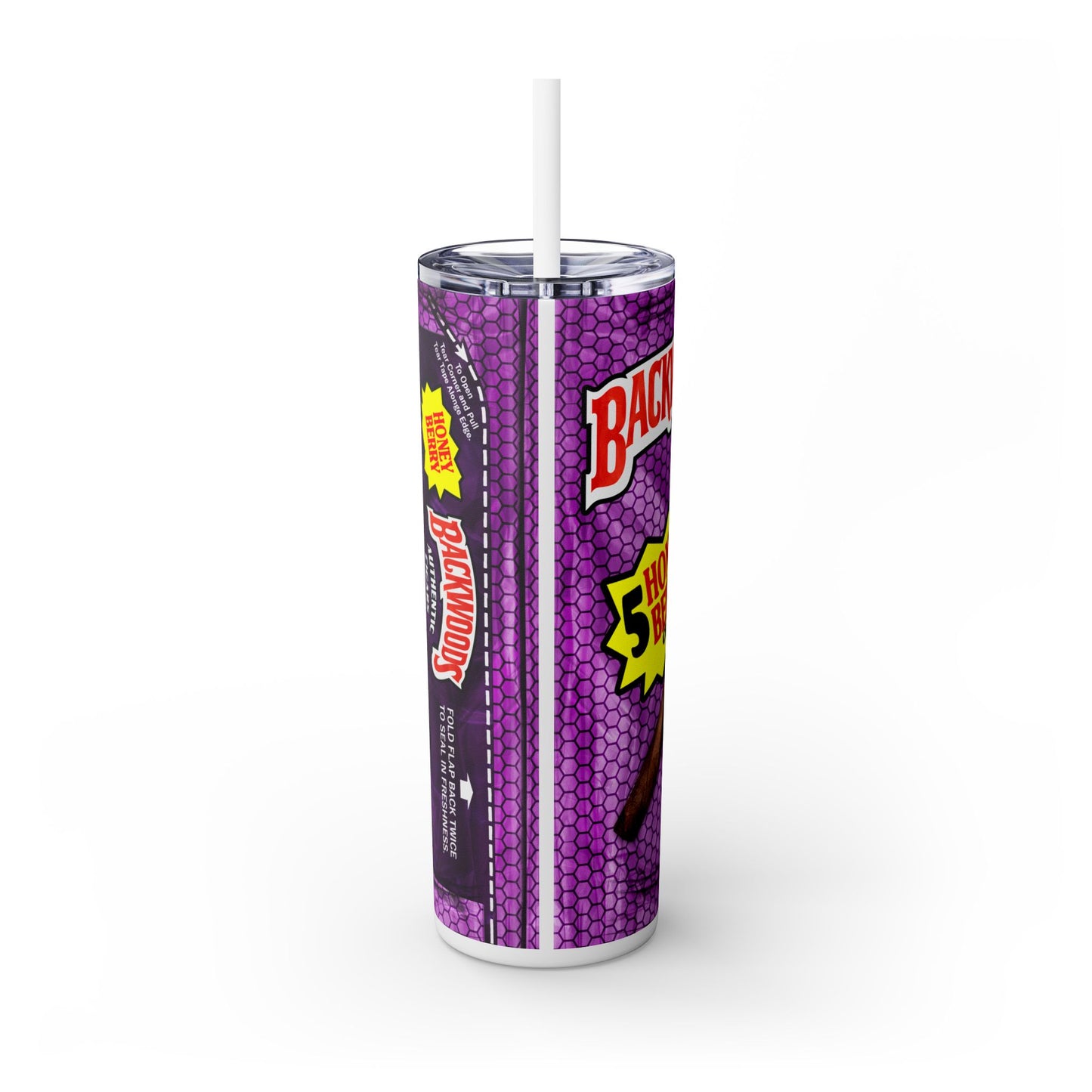 Purple Backwoods Tumbler with Straw, 20oz