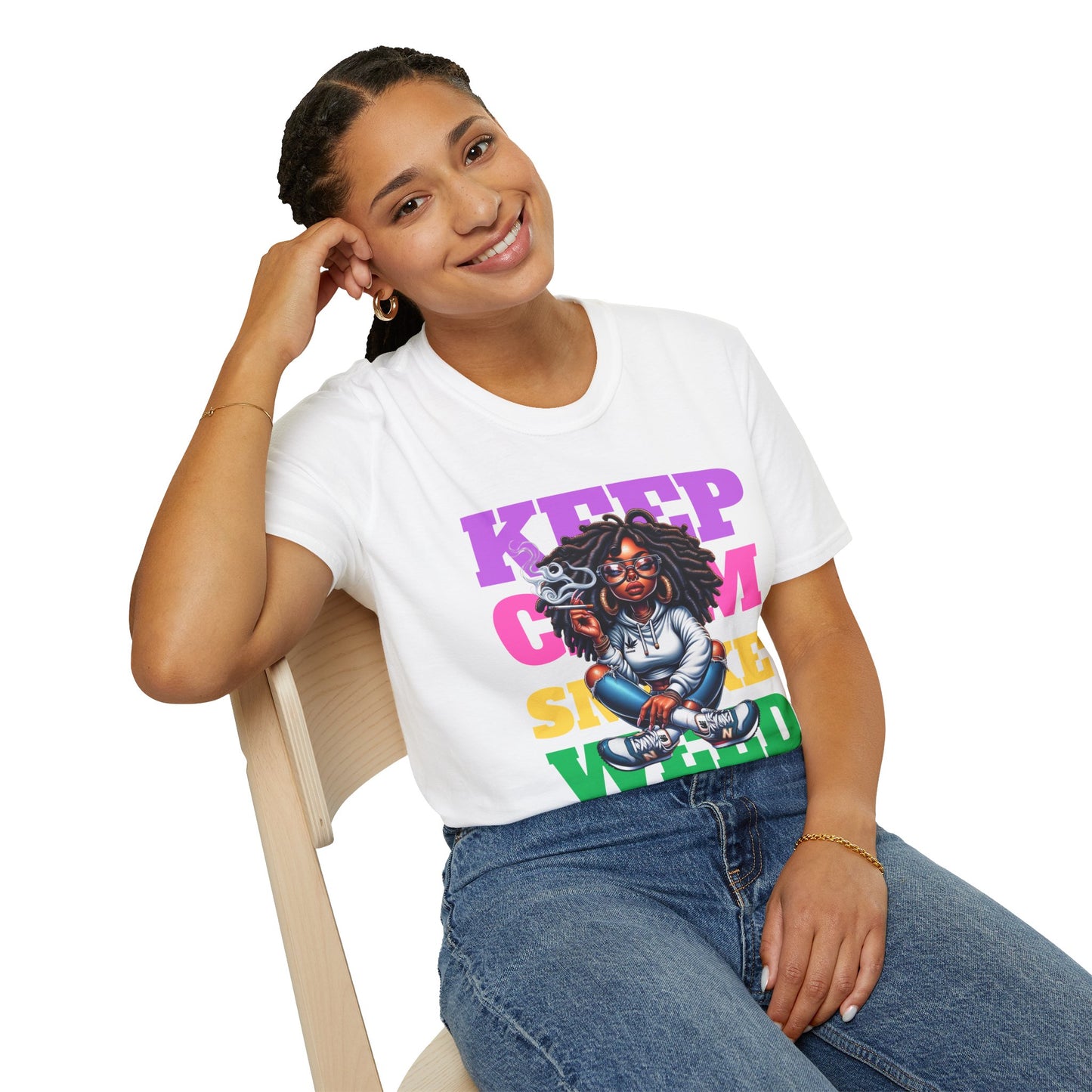 Keep Clam Smoke Weed Softstyle T-Shirt