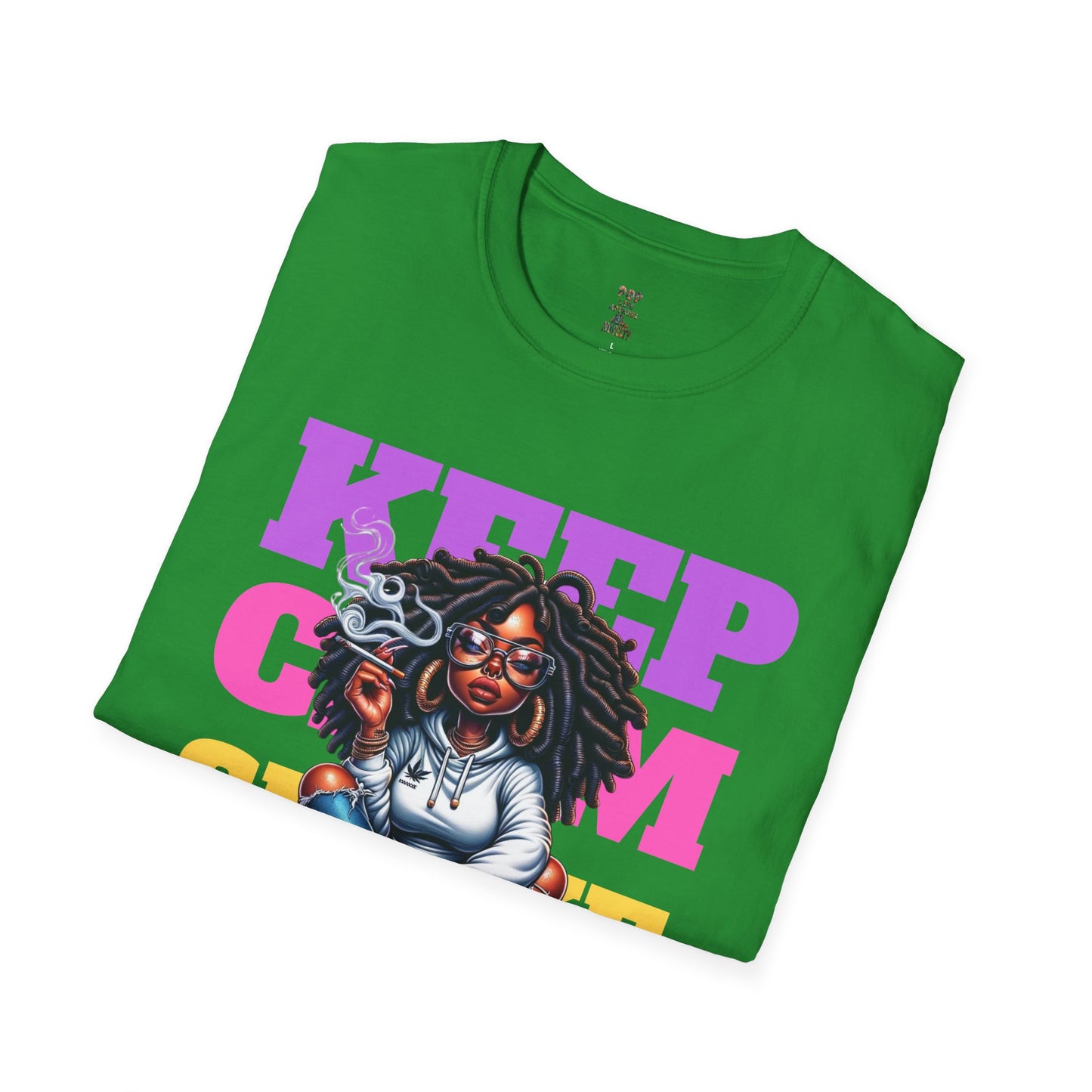 Keep Clam Smoke Weed Softstyle T-Shirt