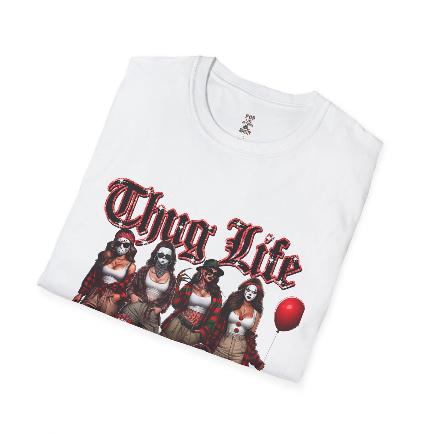 Female Horror Thug Life Unisex Softstyle T-Shirt