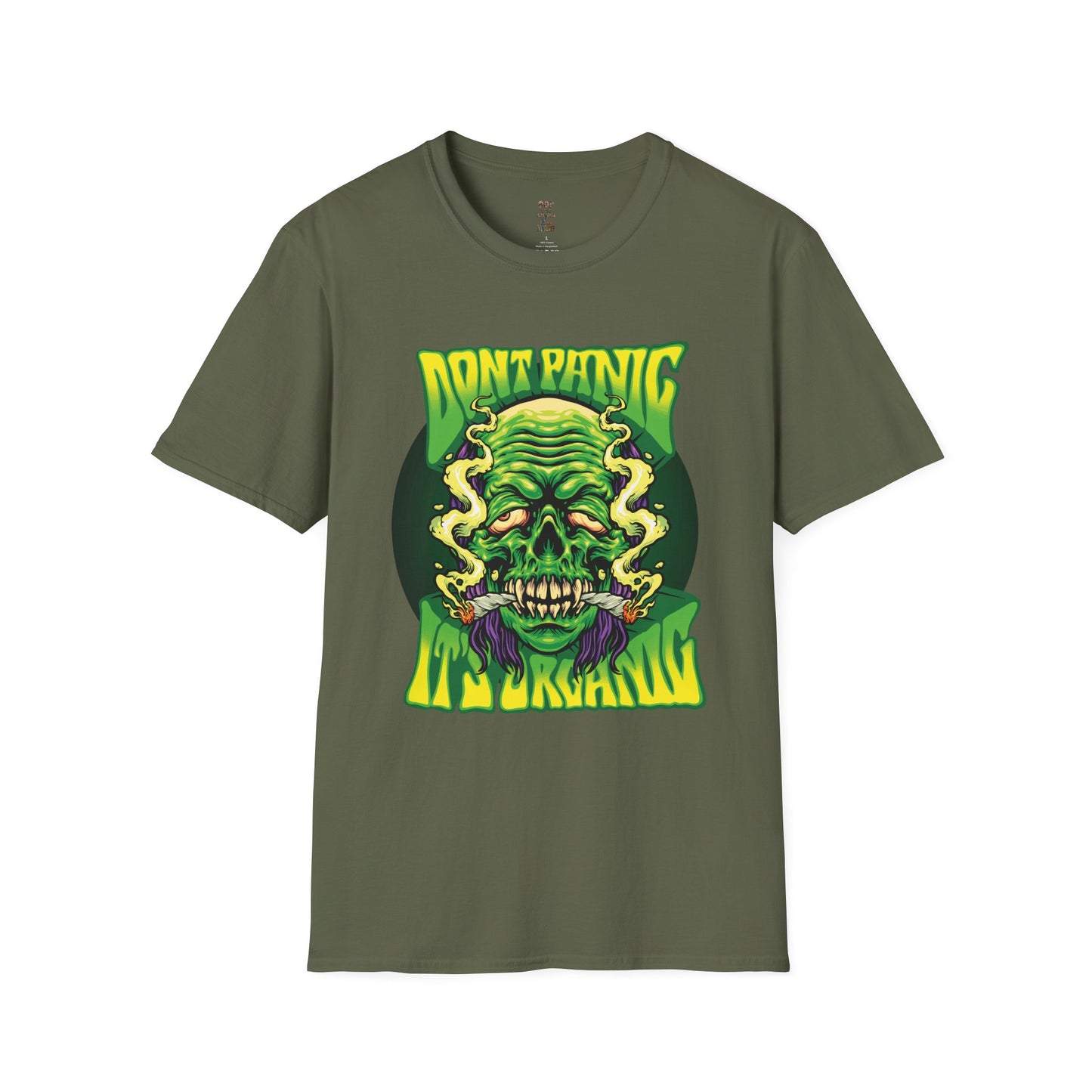 Don't Panic it's Organic Unisex Softstyle T-Shirt