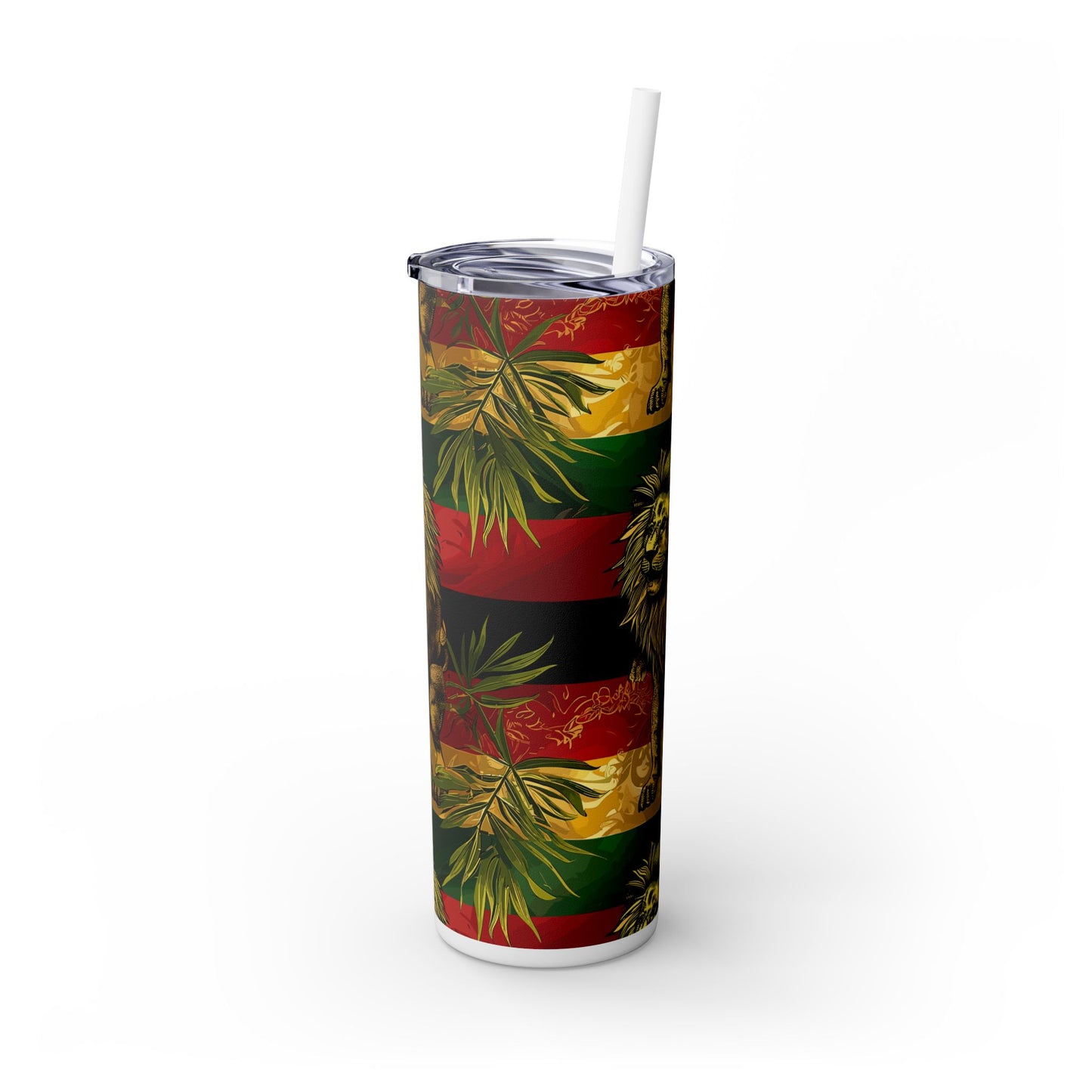 Selassie Lion Tumbler with Straw, 20oz