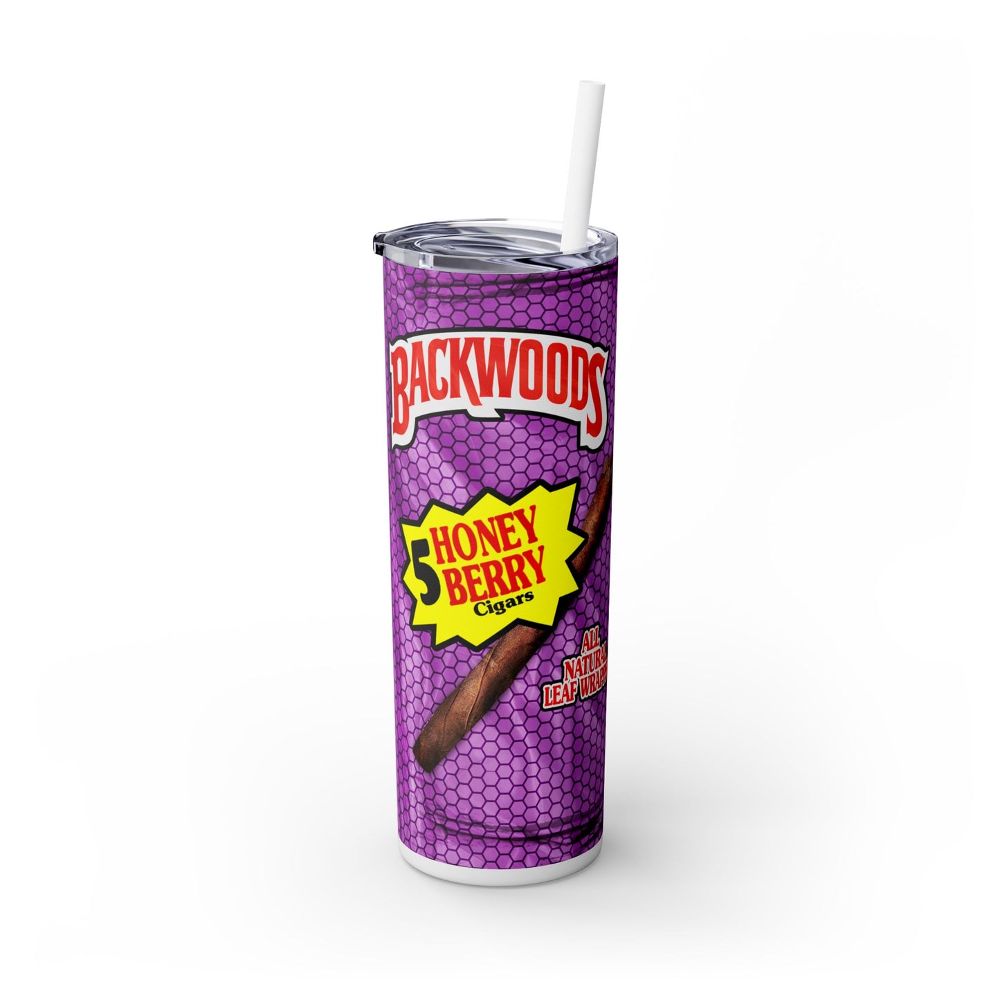 Purple Backwoods Tumbler with Straw, 20oz
