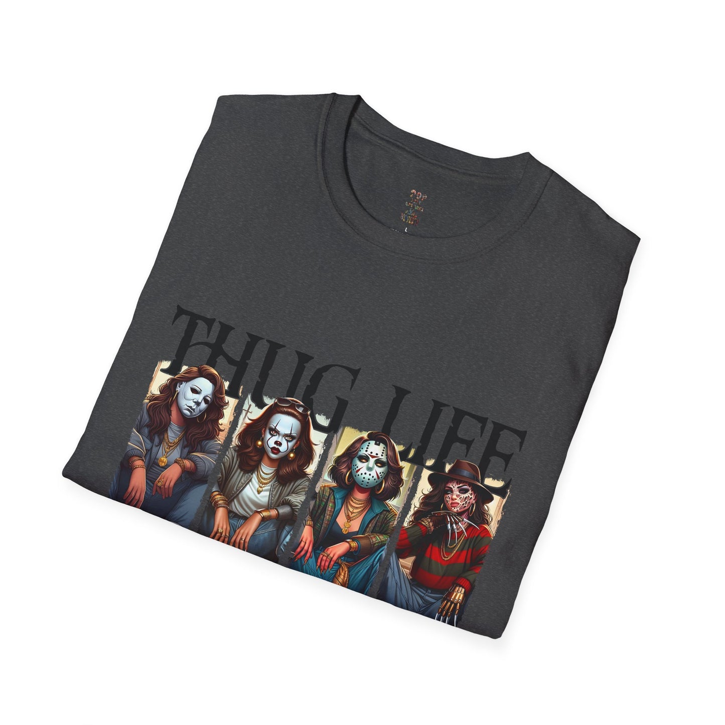 Thug Life Female Horror Characters Unisex Softstyle T-Shirt