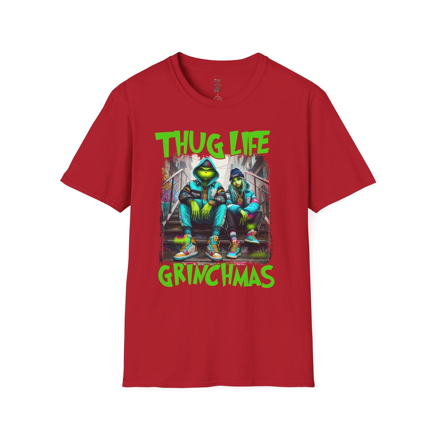 Copy of Grinch Chick Just Waiting For Christmas Softstyle T-Shirt