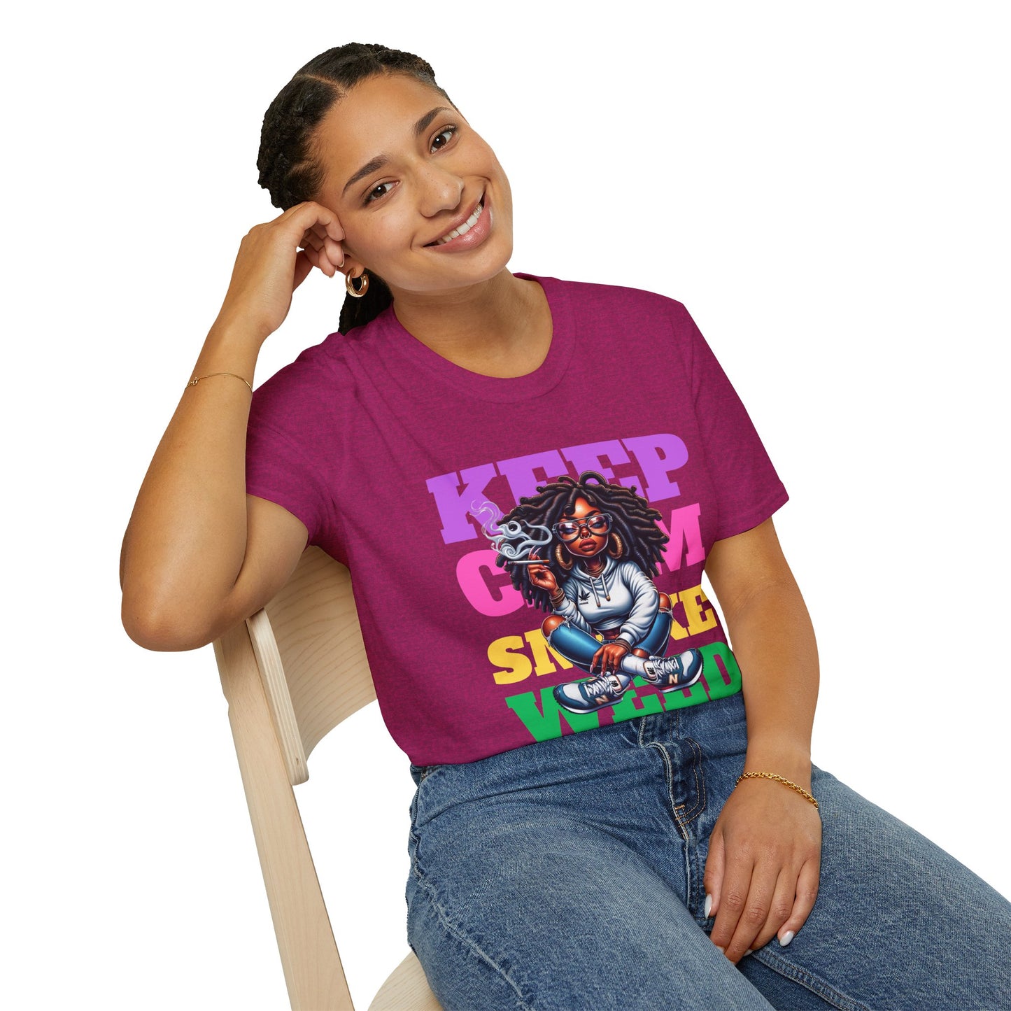 Keep Clam Smoke Weed Softstyle T-Shirt