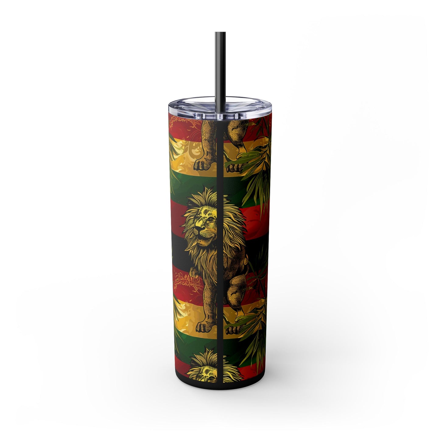 Selassie Lion Tumbler with Straw, 20oz