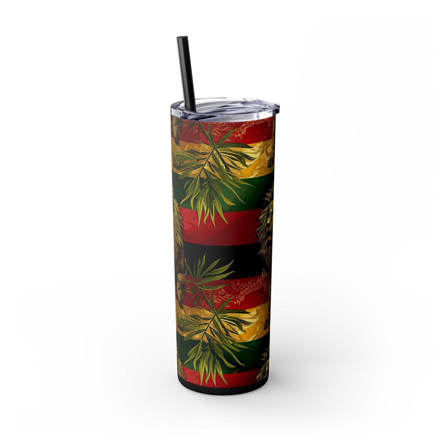 Selassie Lion Tumbler with Straw, 20oz