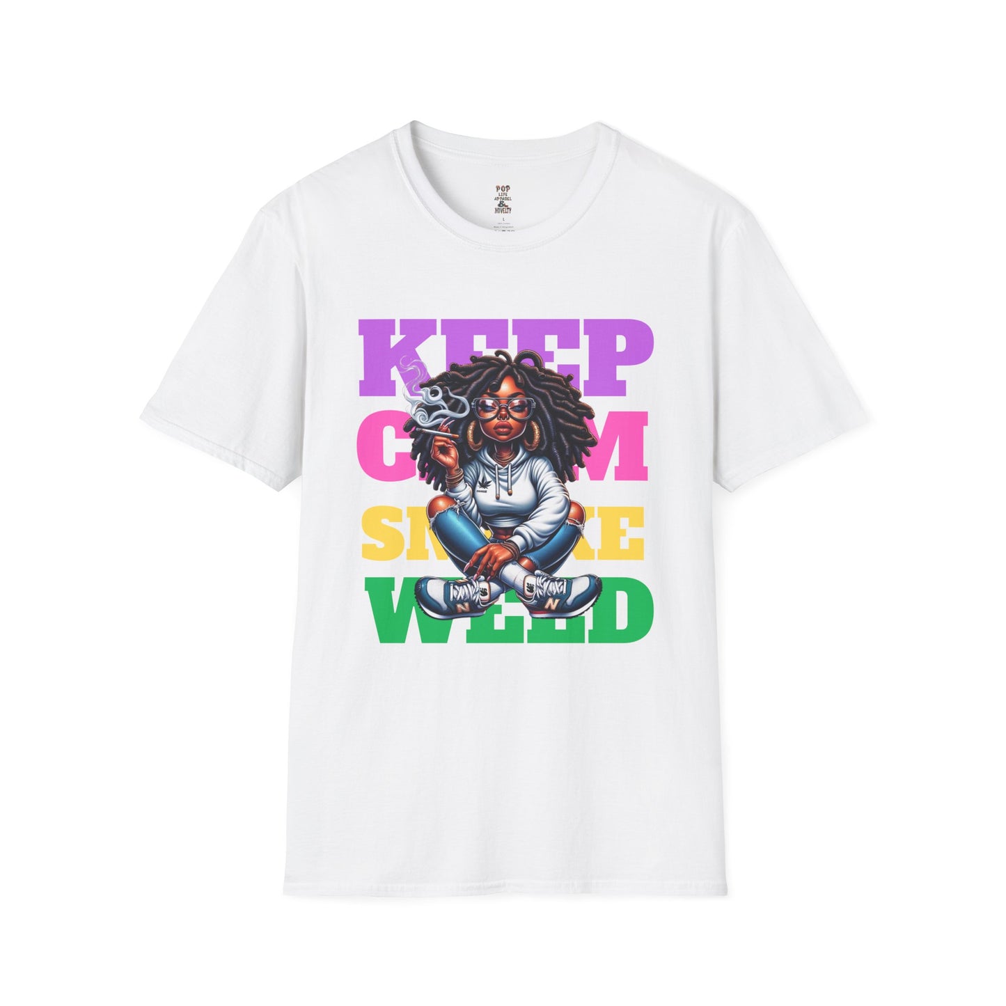 Keep Clam Smoke Weed Softstyle T-Shirt