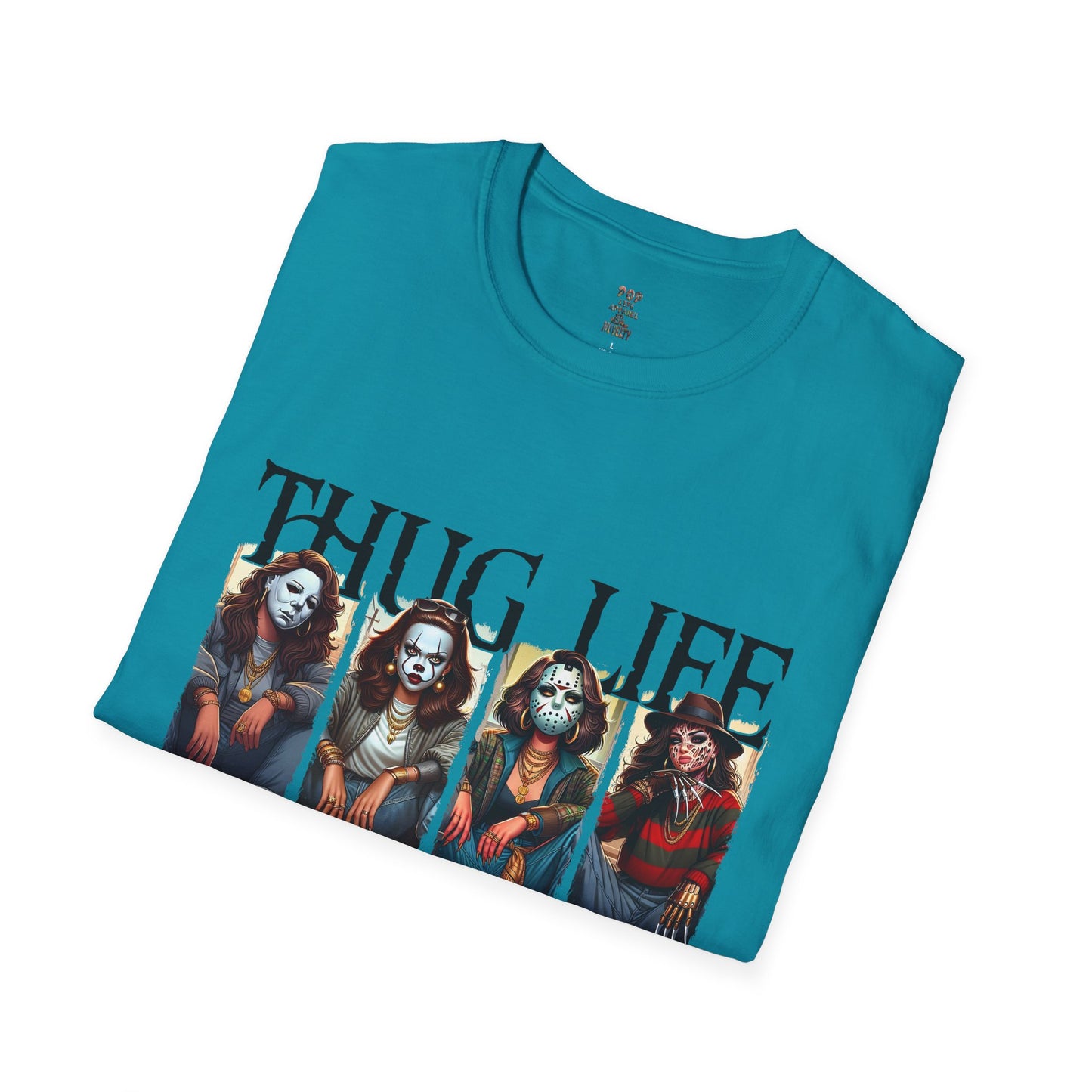 Thug Life Female Horror Characters Unisex Softstyle T-Shirt