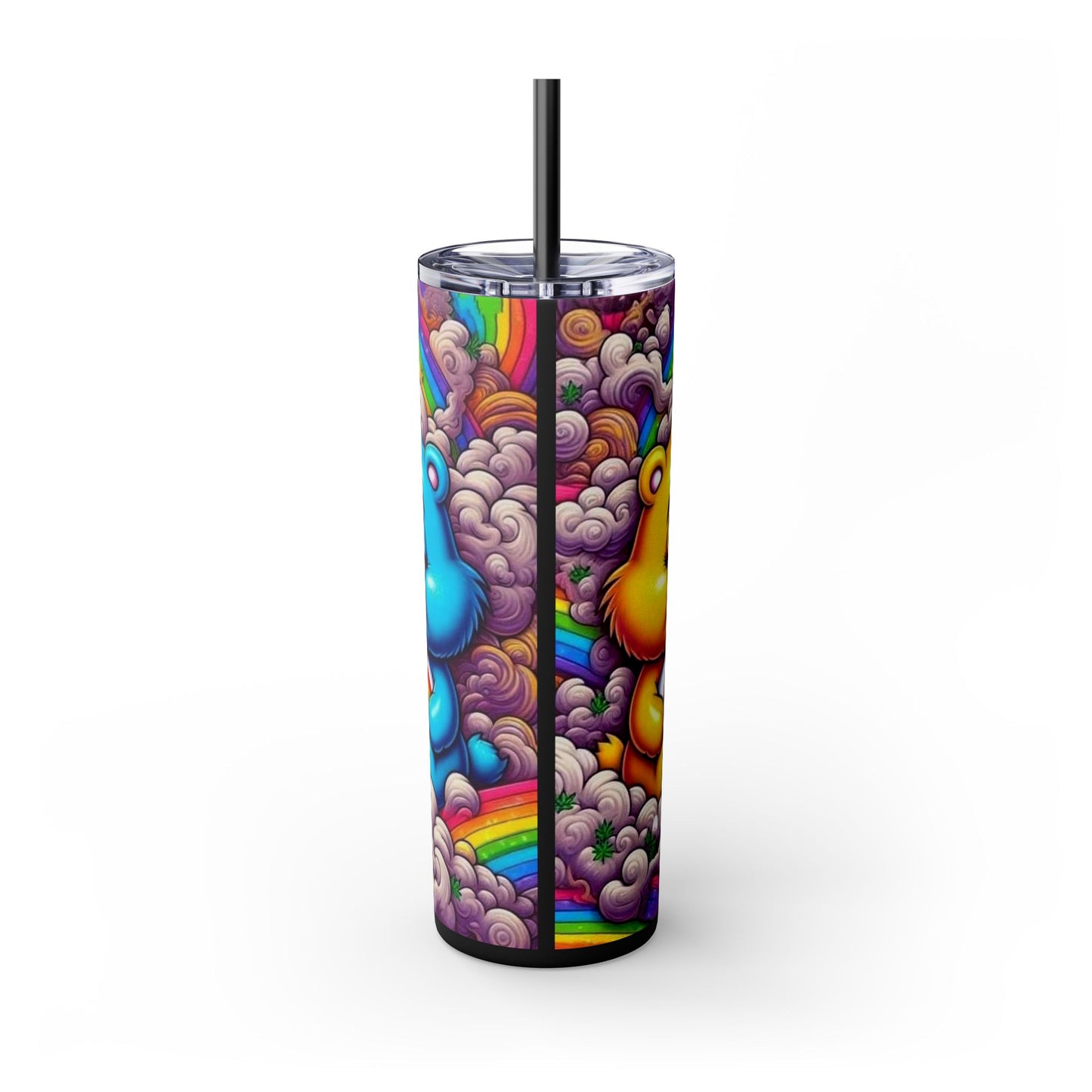 Caring Clouds Skinny Tumbler with Straw, 20oz