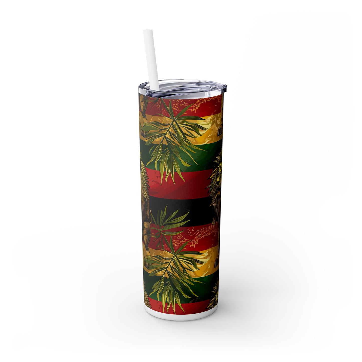 Selassie Lion Tumbler with Straw, 20oz
