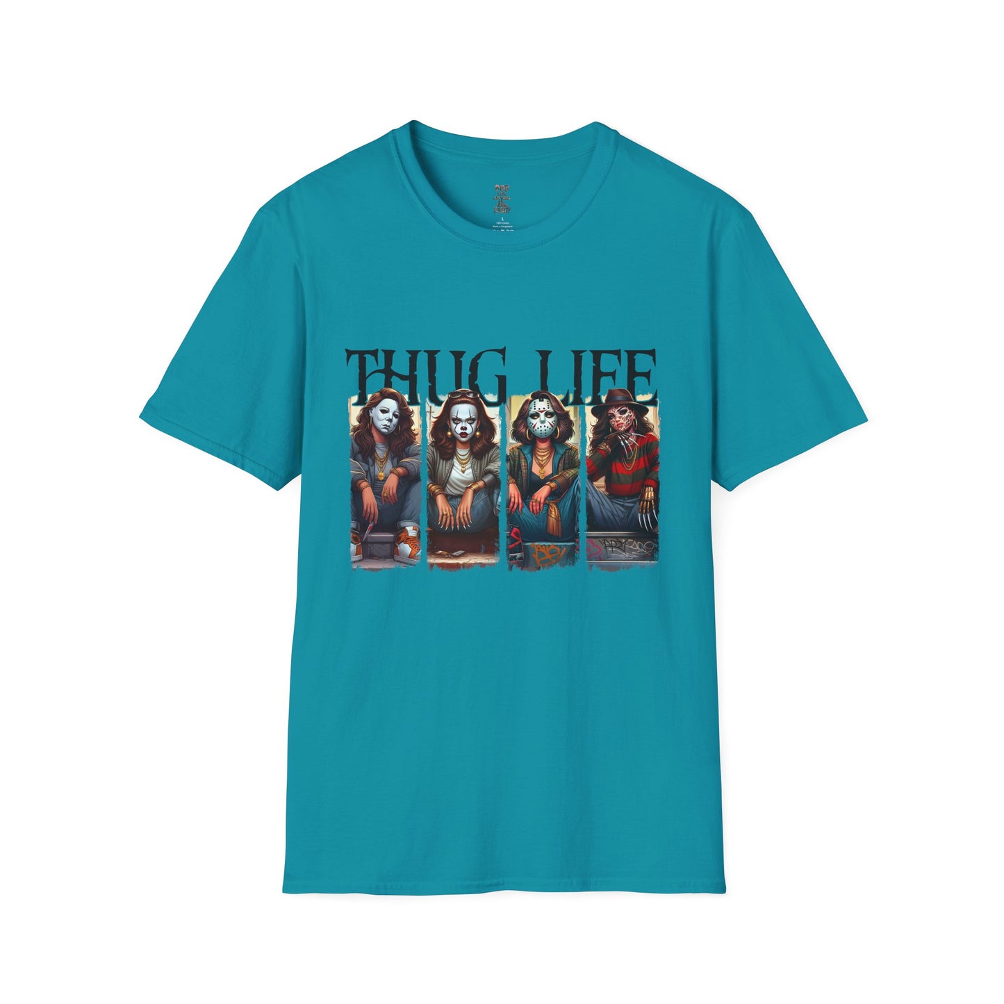 Thug Life Female Horror Characters Unisex Softstyle T-Shirt