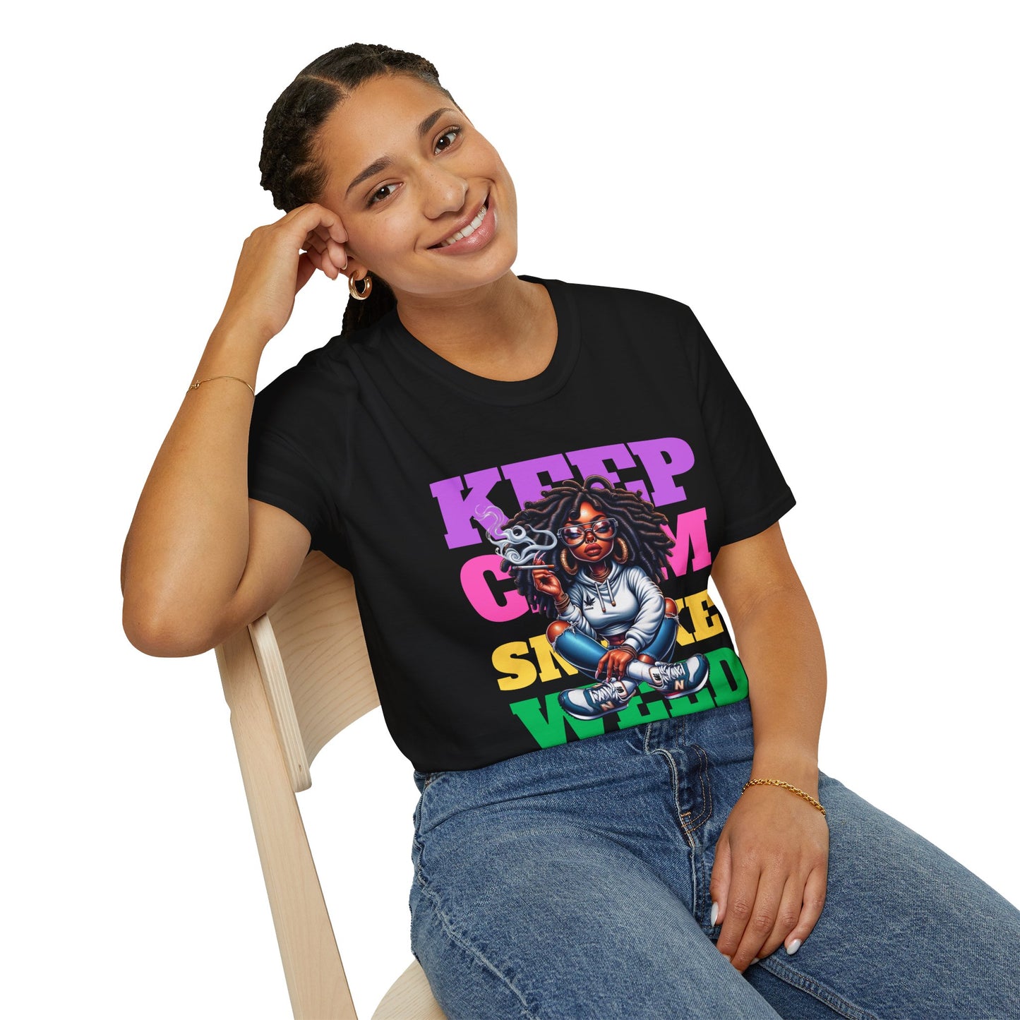 Keep Clam Smoke Weed Softstyle T-Shirt