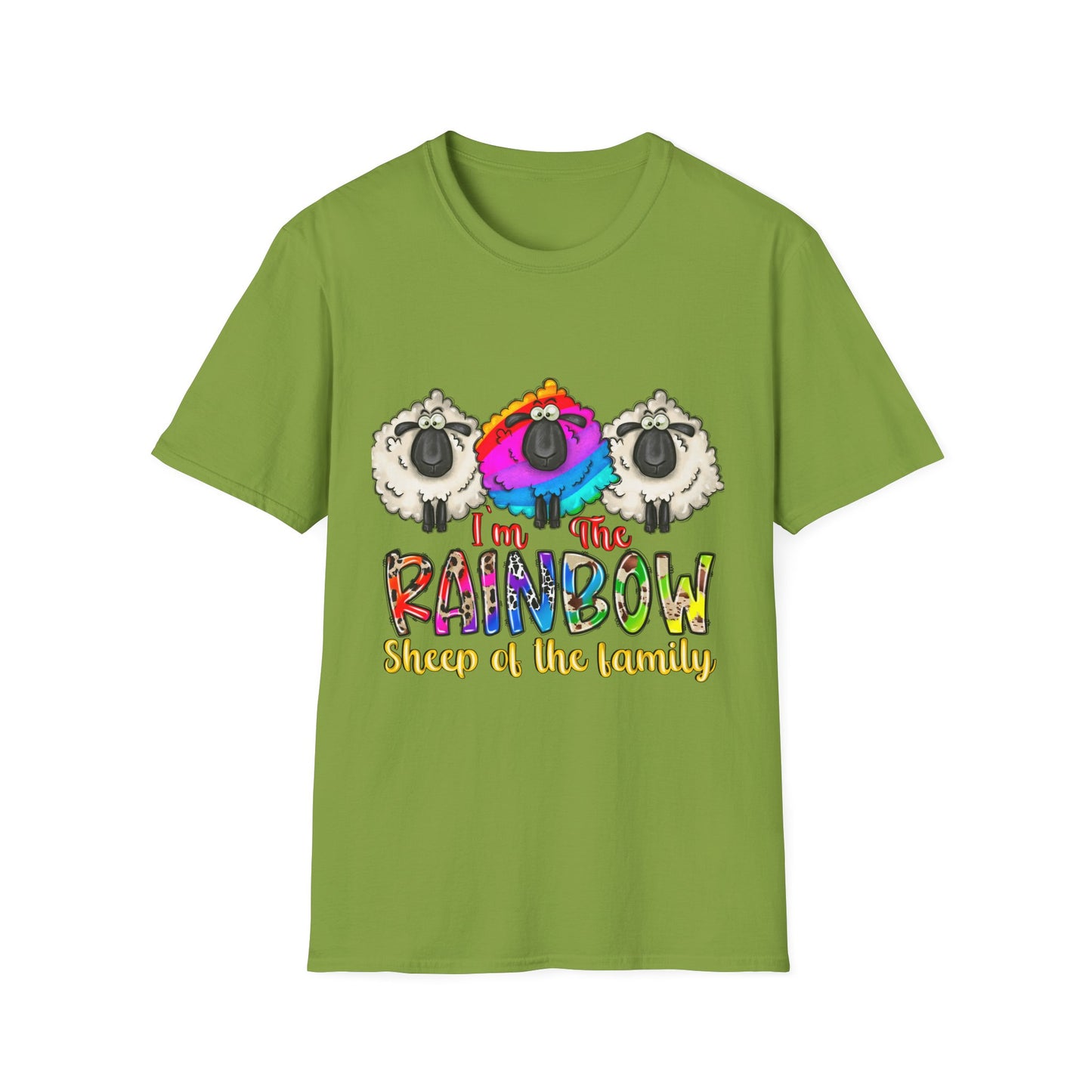 I am the Rainbow Sheep of the Family Softstyle T-Shirt