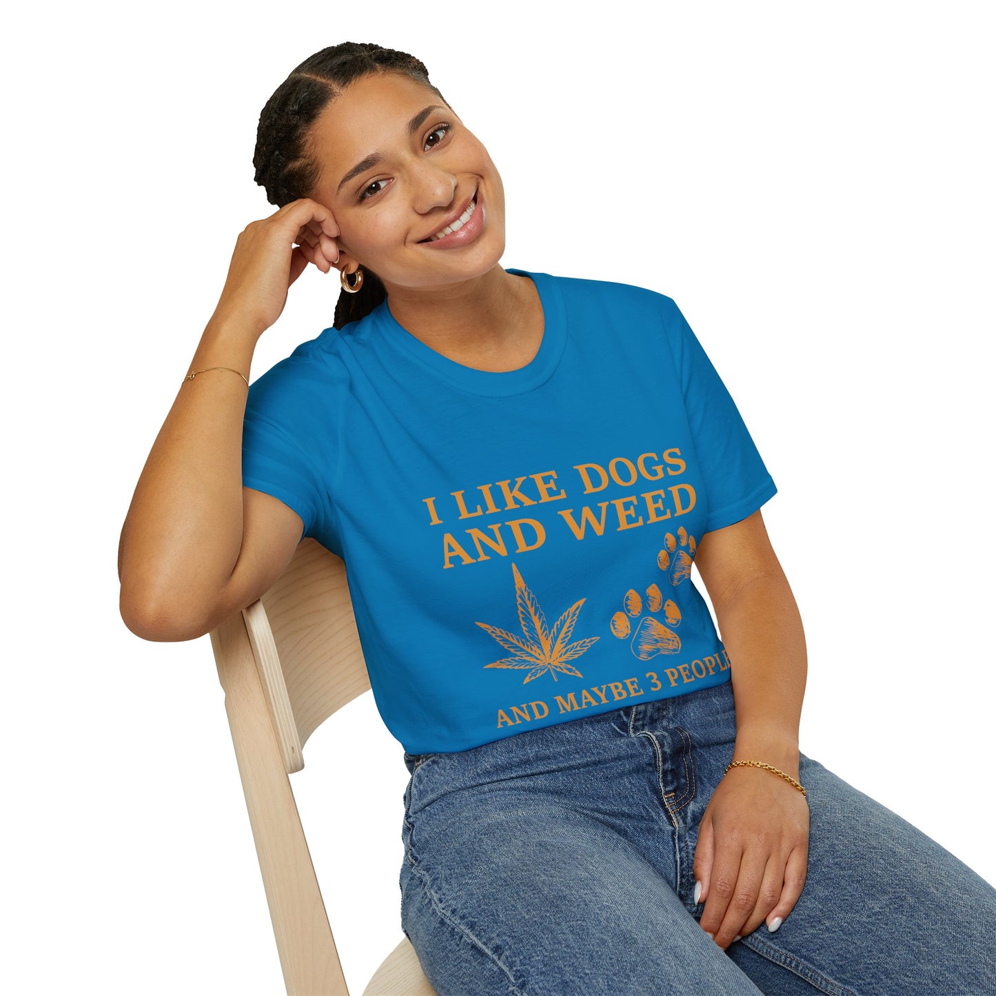 I Like Dogs and Weed Unisex Softstyle T-Shirt