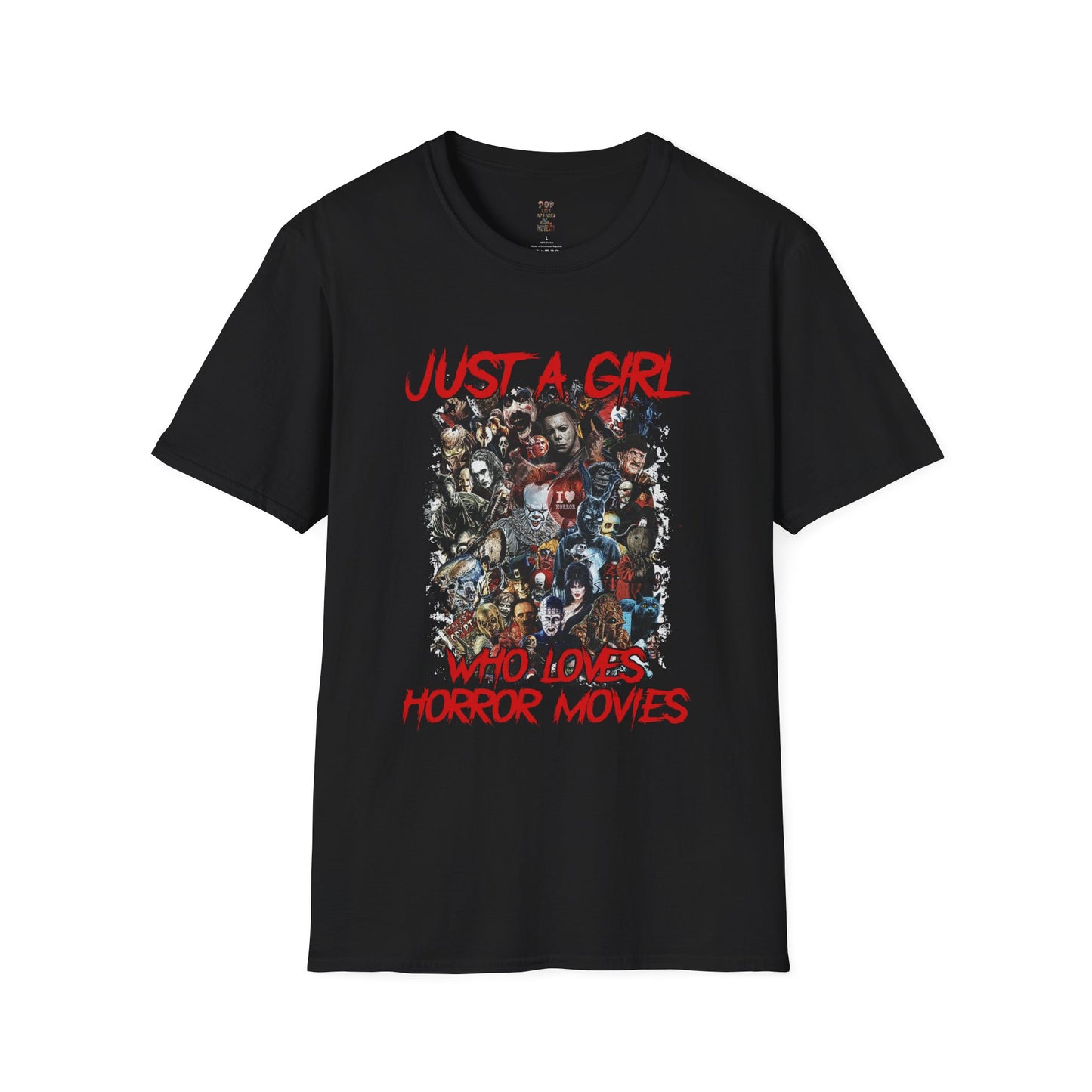 Copy of Just a Girl who likes Horror Movies Unisex Softstyle T-Shirt