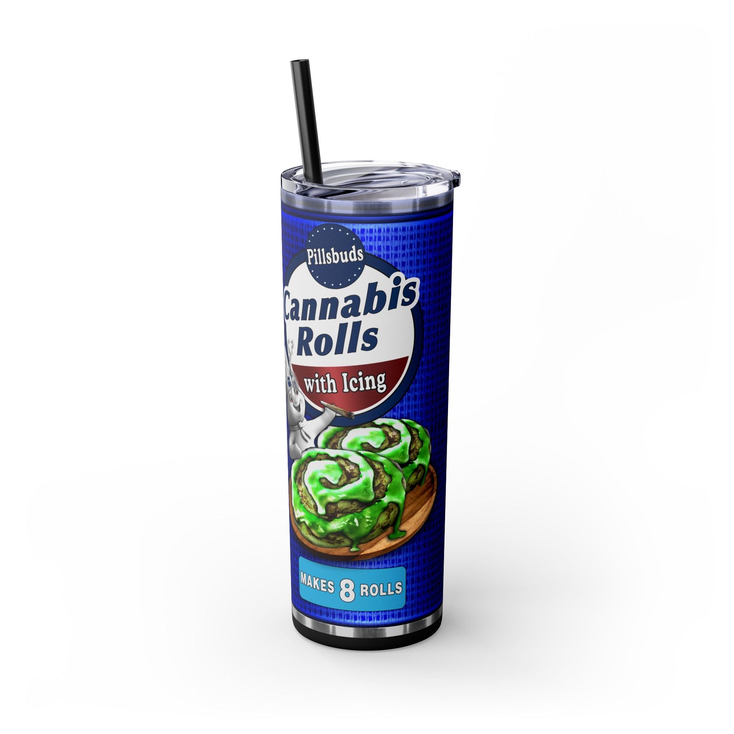 Cannabis Rolls Tumbler with Straw, 20oz