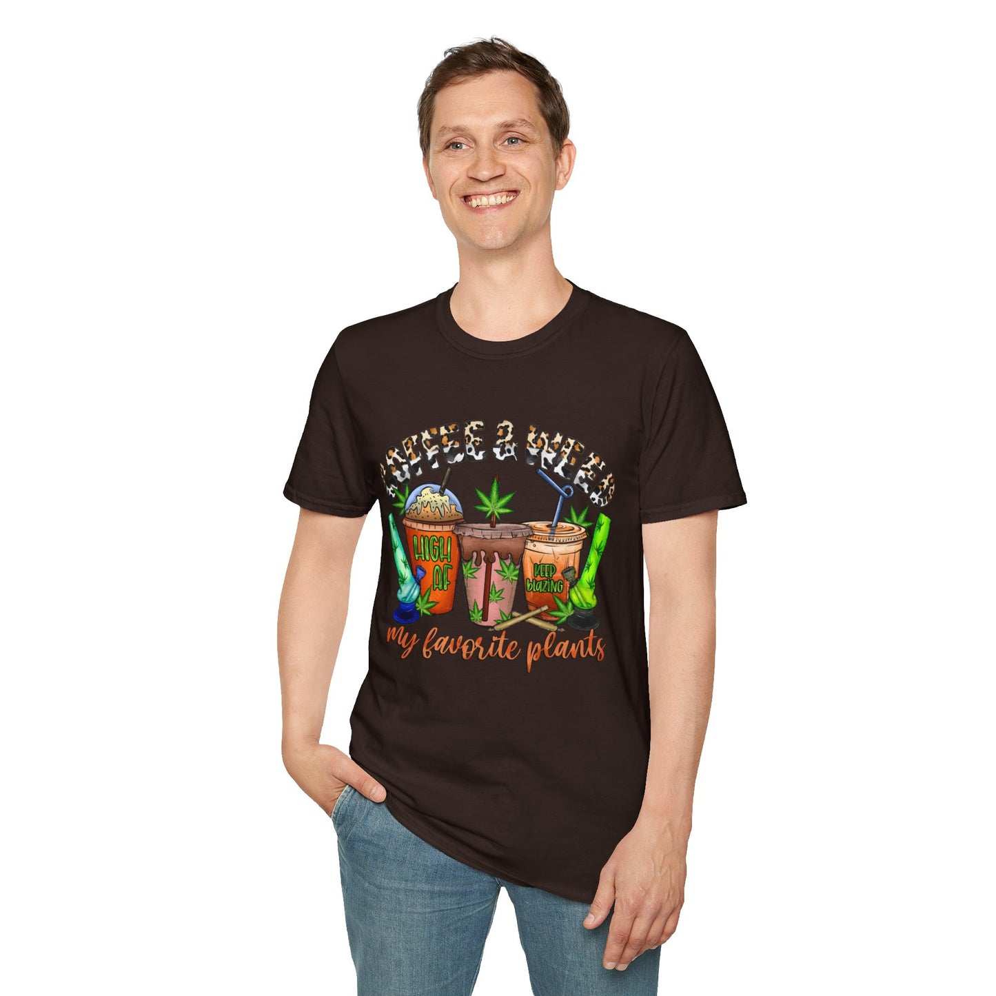 Coffee & Weed Unisex Softstyle T-Shirt