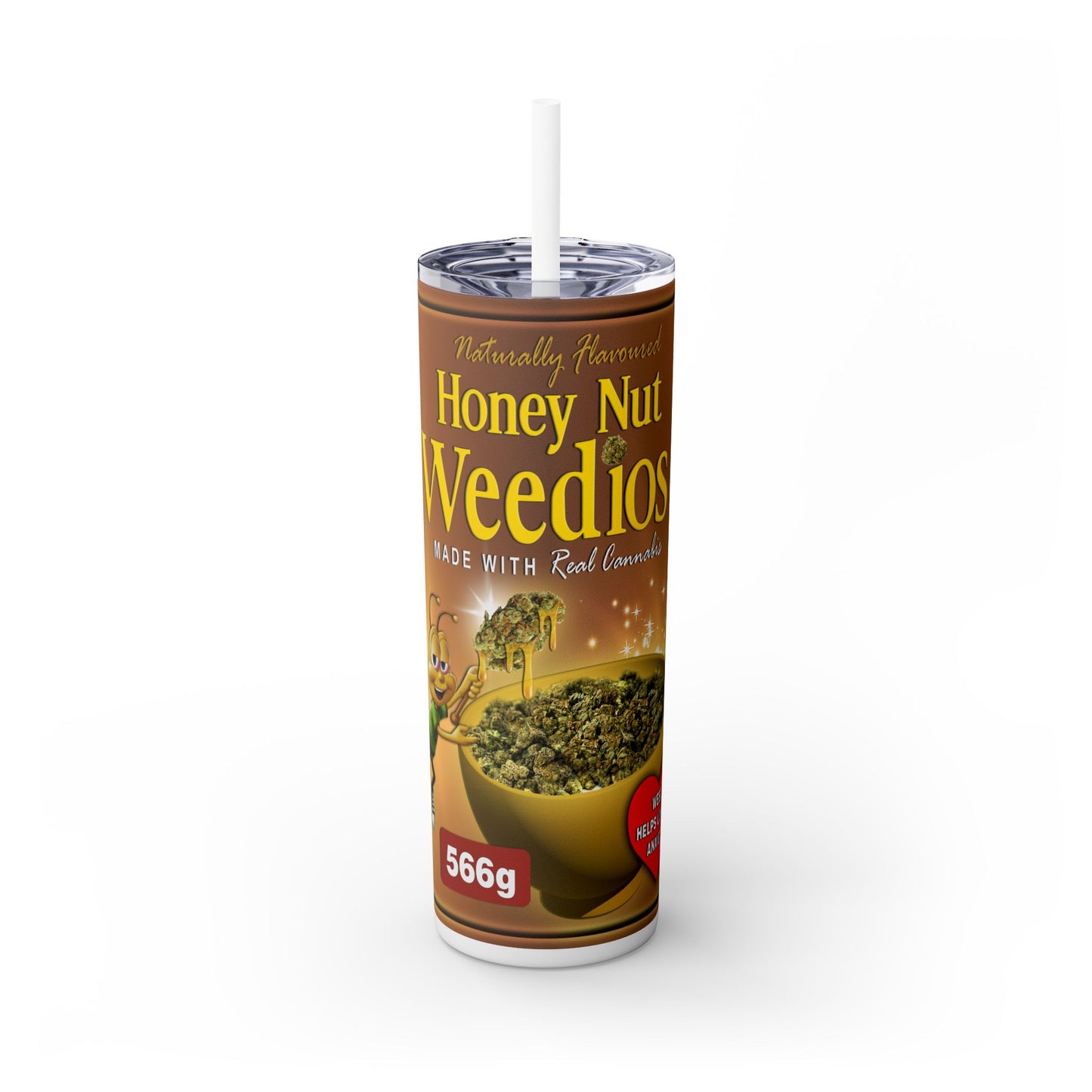 Honey Nut Weedios Tumbler with Straw, 20oz