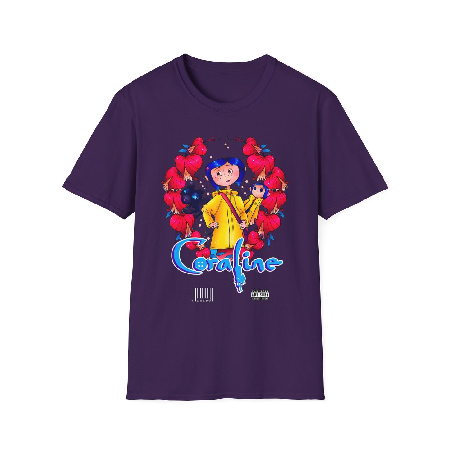 Coraline Yellow Rain Coat Unisex Softstyle T-Shirt