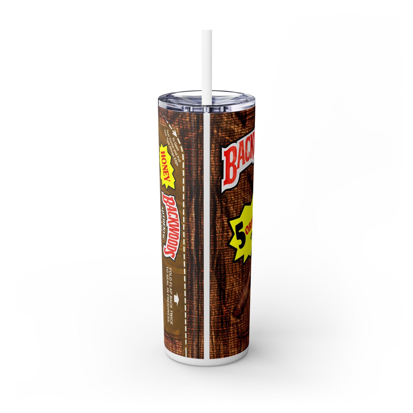 Brown Backwoods Tumbler with Straw, 20oz