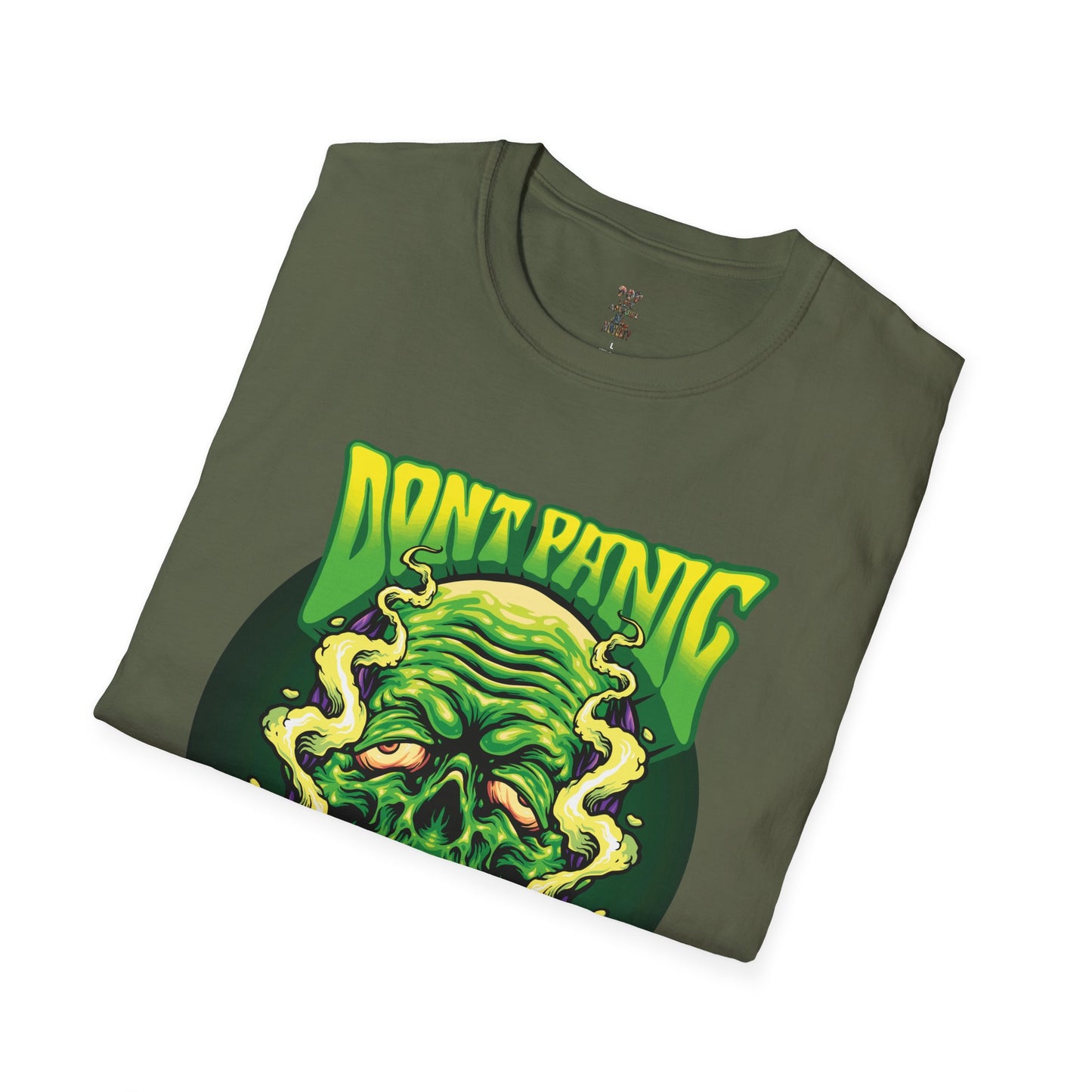 Don't Panic it's Organic Unisex Softstyle T-Shirt