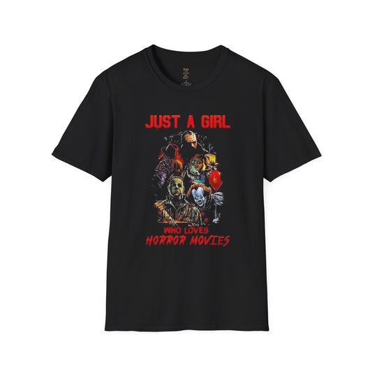 Just A Girl Who Loves Horror Movies Unisex Softstyle T-Shirt